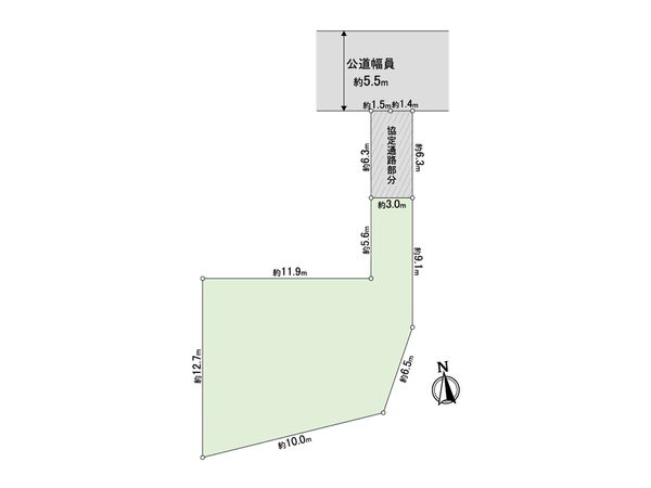 市川市北国分3丁目 土地 区画図