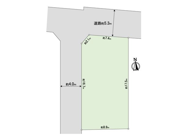 松戸市金ケ作 土地 区画図