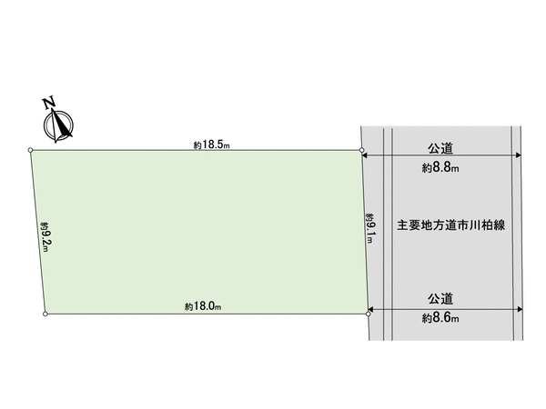 松戸市紙敷 土地 地形図