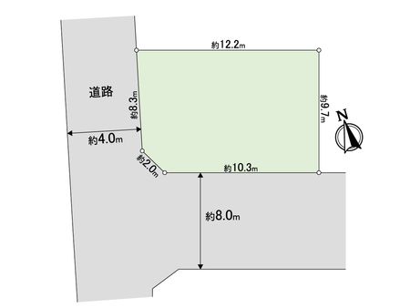 松戸市古ケ崎４丁目　土地 区画図