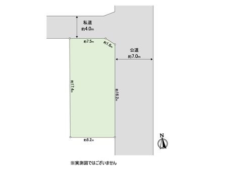 松戸市金ケ作　土地 区画図