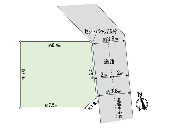 松戸市八ケ崎6丁目 土地 区画図 区画図