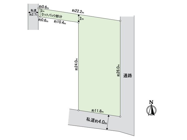 松戸市金ケ作 土地 区画図 松戸市金ケ作 土地 区画図