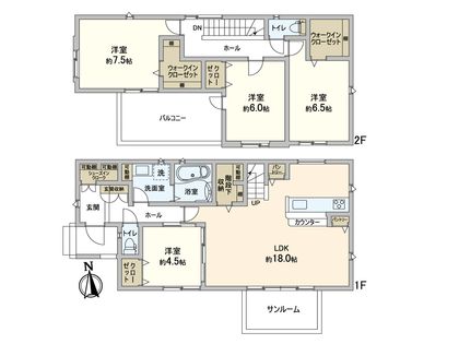 松戸市古ケ崎4丁目 戸建 間取図(平面図)