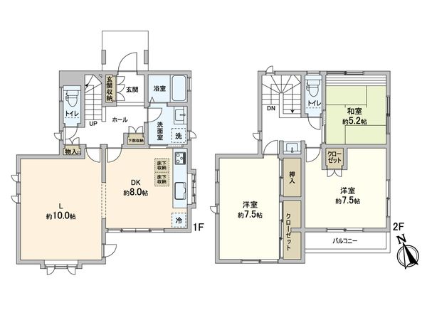 松戸市常盤平西窪町 戸建 間取図(平面図)