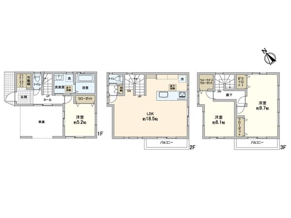松戸市上矢切 新築戸建 間取図(平面図) 松戸市上矢切 新築戸建 間取図(平面図)