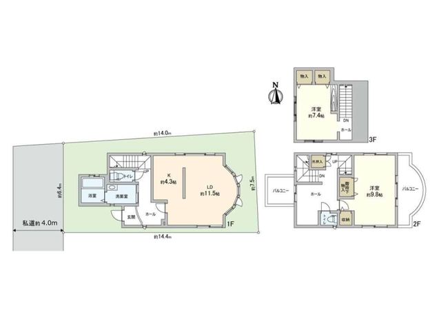 松戸市金ケ作 戸建 間取図(平面図) 松戸市金ケ作 戸建 間取図(平面図)