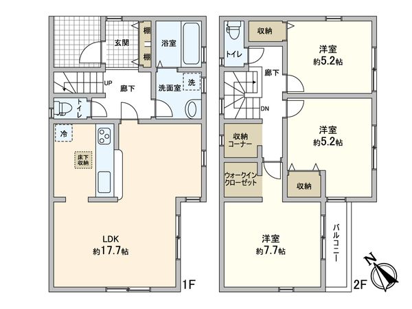 松戸市常盤平西窪町 新築戸建 間取図(平面図)