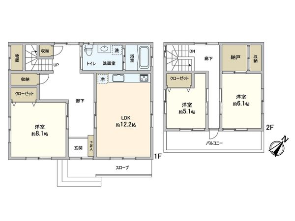 松戸市南花島 戸建 間取図(平面図) 松戸市南花島 戸建 間取図(平面図)