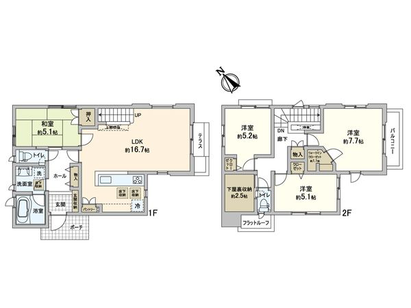 松戸市小金原7丁目 戸建 間取図(平面図) 松戸市小金原7丁目 戸建 間取図(平面図)