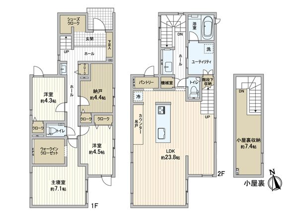 松戸市岩瀬 戸建 間取図(平面図) 松戸市岩瀬 戸建 間取図(平面図)
