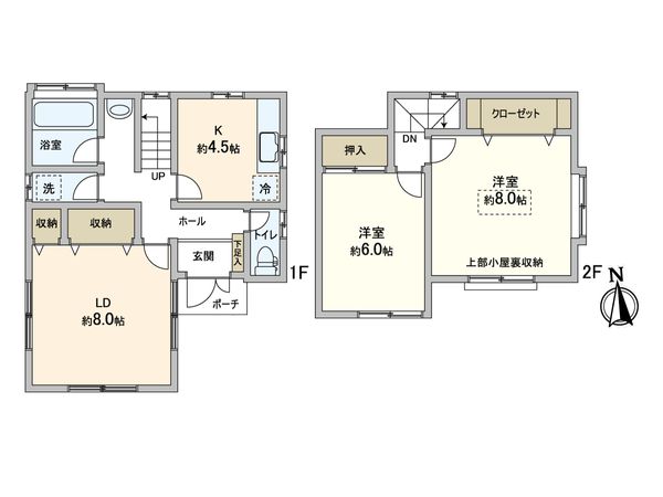 松戸市古ケ崎4丁目 戸建 間取図(平面図) 松戸市古ケ崎4丁目 戸建 間取図(平面図)