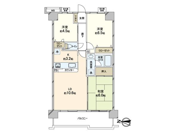 朝日パリオ秋山 間取図(平面図) 間取図(平面図)