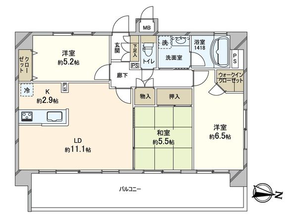 コニファーコート松飛台 間取図(平面図) コニファーコート松飛台 間取図(平面図)