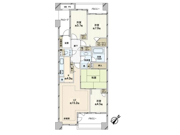 ライオンズヒルズ新八柱 壱番館 間取図(平面図) 間取図(平面図)