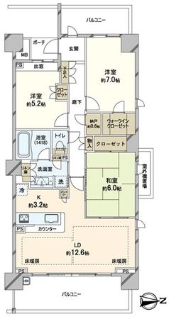 モードヴィスタ常盤平 間取図(平面図) モードヴィスタ常盤平 間取図(平面図)