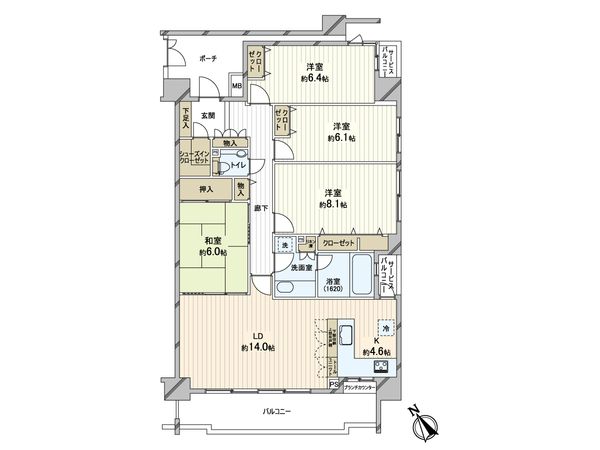 レーベンハイム東松戸カーサコンプレアンノ 間取図(平面図) レーベンハイム東松戸カーサコンプレアンノ 間取図(平面図)