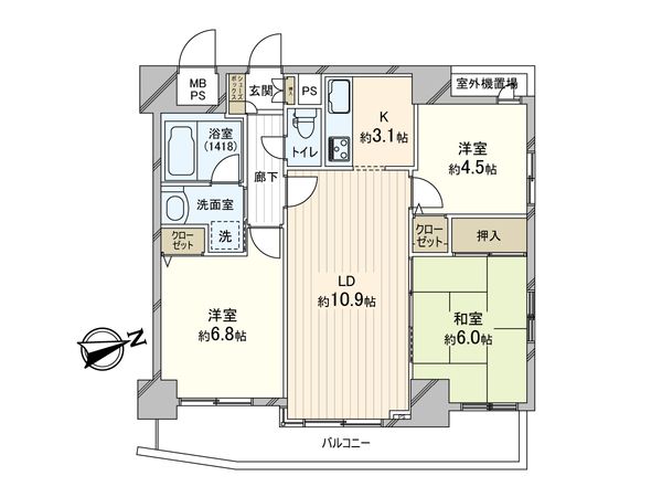 ライオンズステーションプラザ松戸 間取図(平面図)