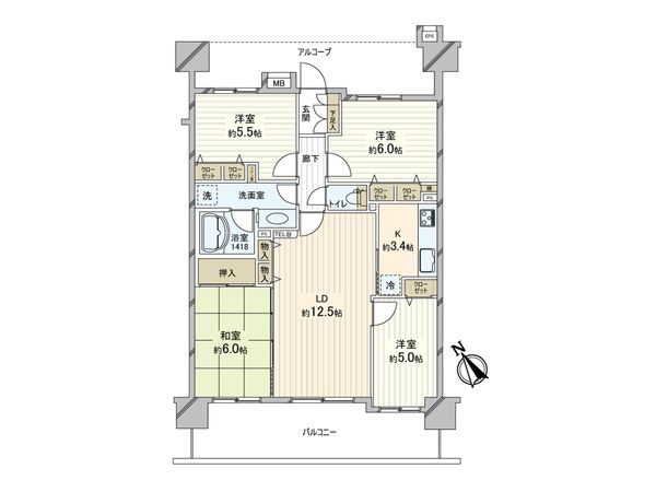 ゼファーヒルズ松戸フィオリーナ 間取図(平面図) ゼファーヒルズ松戸フィオリーナ 間取図(平面図)