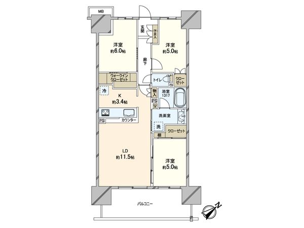 ファインシティ東松戸モール&レジデンス 間取図(平面図) ファインシティ東松戸モール&レジデンス 間取図(平面図)
