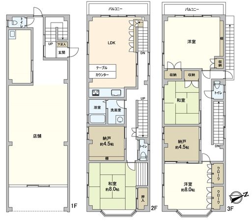 松戸市常盤平7丁目 戸建 間取図(平面図)