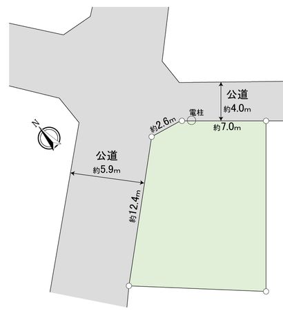 松戸市八ケ崎4丁目 土地 区画図 松戸市八ケ崎4丁目 土地 区画図