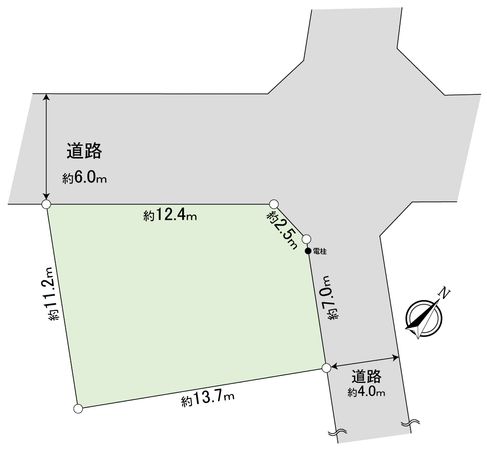 松戸市八ケ崎4丁目 土地 区画図 松戸市八ケ崎4丁目 土地 区画図