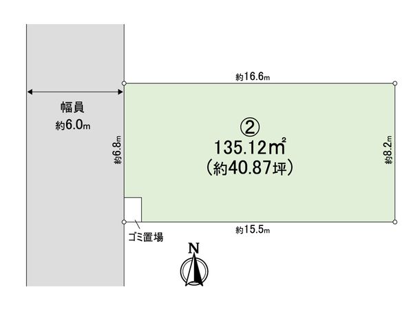 流山市木2丁目 土地 2区画 区画図 流山市木2丁目 土地 2区画 区画図