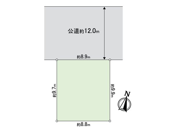 流山市平和台5丁目 土地 1区画 区画図 流山市平和台5丁目 土地 1区画 区画図