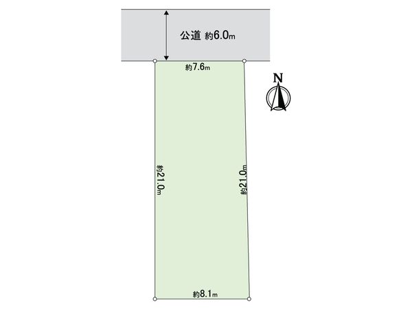 流山市平和台3丁目 土地 2号地 区画図