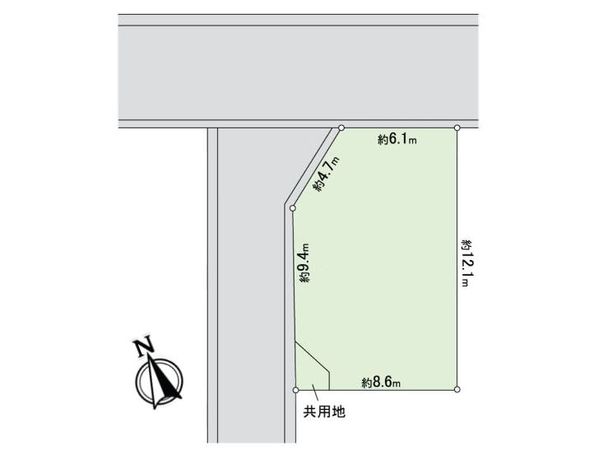 松戸市中和倉 土地 2-1区画 区画図 松戸市中和倉 土地 2-1区画 区画図