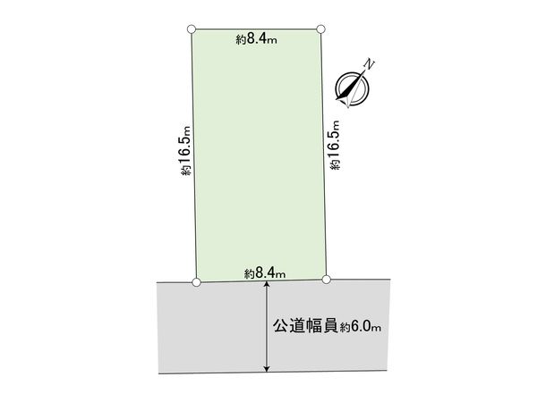 流山市南流山2丁目 古家付き土地 区画図