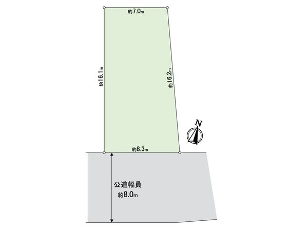 松戸市小金原7丁目 土地 B区画 区画図 松戸市小金原7丁目 土地 B区画 区画図