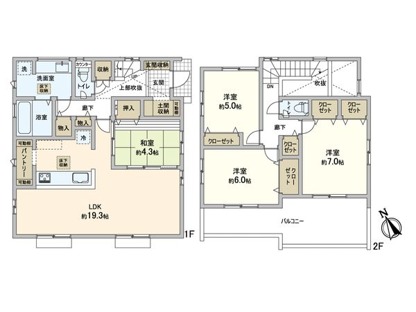流山市大字東深井 新築戸建 間取図(平面図)