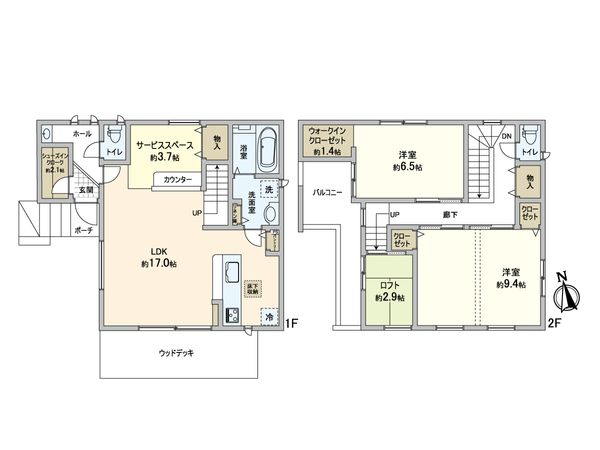 松戸市八ケ崎8丁目 戸建 間取図(平面図) 松戸市八ケ崎8丁目 戸建 間取図(平面図)