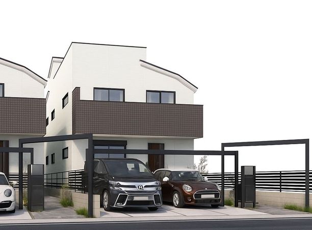 松戸市新松戸6丁目 新築戸建 2号棟 外観パース図