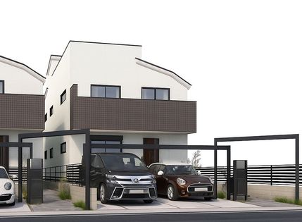 松戸市新松戸6丁目 新築戸建 2号棟 外観パース図