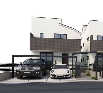 松戸市新松戸6丁目 新築戸建 1号棟 外観パース図