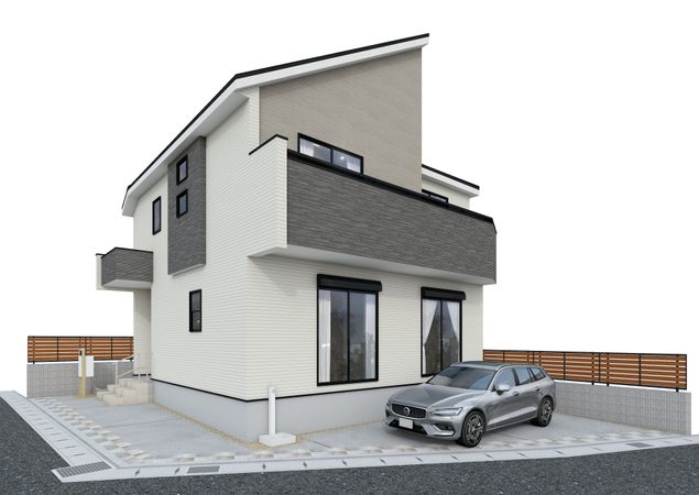 松戸市稔台1丁目 新築戸建 1号棟 外観パース図 松戸市稔台1丁目 新築戸建 1号棟 外観パース図