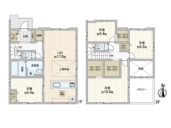 三郷市半田 新築戸建 間取図(平面図)