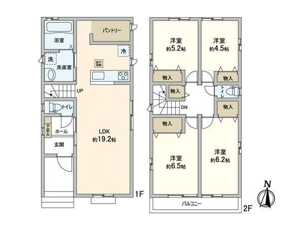 松戸市小金原7丁目 新築戸建 C号棟 間取図(平面図) 松戸市小金原7丁目 新築戸建 C号棟 間取図(平面図)