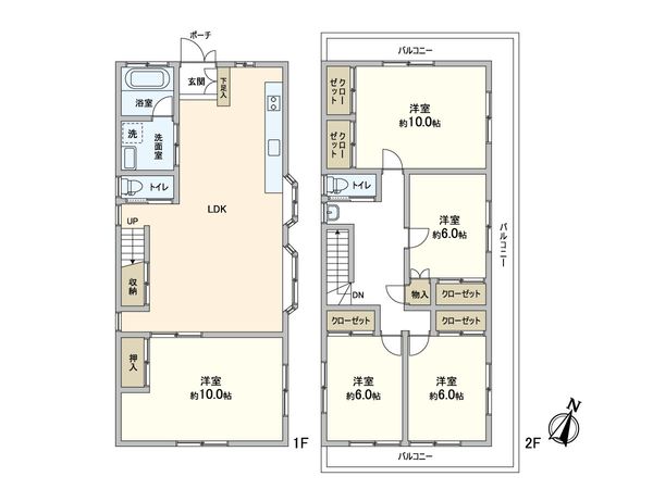 松戸市大金平5丁目 戸建 間取図(平面図)