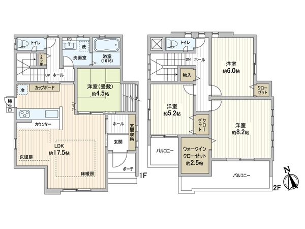 流山市大字鰭ケ崎 戸建 間取図(平面図)