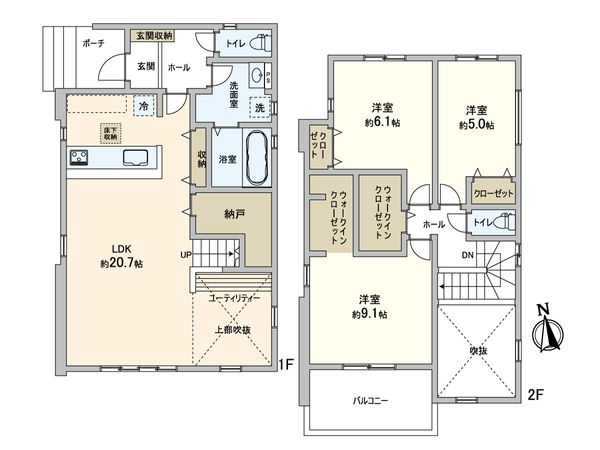 松戸市西馬橋3丁目 新築戸建 4号棟 間取図(平面図) 松戸市西馬橋3丁目 新築戸建 4号棟 間取図(平面図)