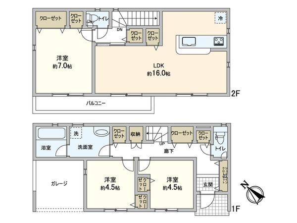 三郷市番匠免1丁目 新築戸建 1号棟 間取図(平面図) 三郷市番匠免1丁目 新築戸建 1号棟 間取図(平面図)