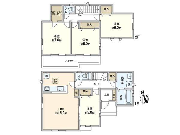 三郷市早稲田7丁目 新築戸建 B号棟 間取図(平面図) 三郷市早稲田7丁目 新築戸建 B号棟 間取図(平面図)