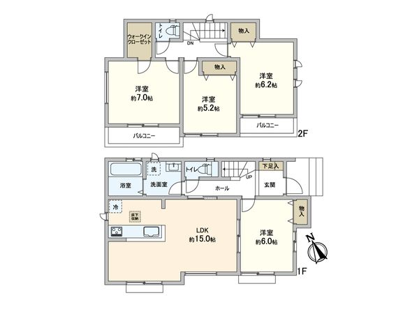 三郷市早稲田7丁目 新築戸建 C号棟 間取図(平面図) 三郷市早稲田7丁目 新築戸建 C号棟 間取図(平面図)