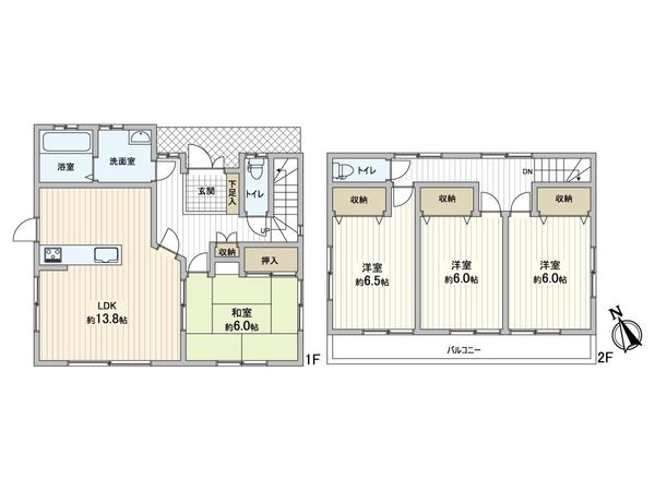 三郷市早稲田6丁目 戸建 間取図(平面図) 三郷市早稲田6丁目 戸建 間取図(平面図)