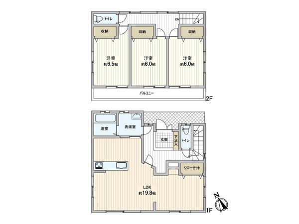 三郷市早稲田6丁目 戸建 間取図(平面図)