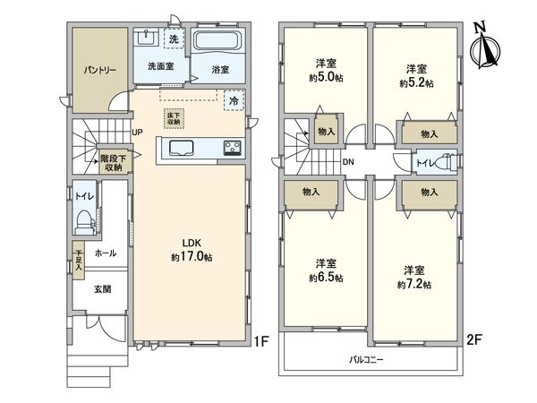 流山市南流山5丁目 戸建 間取図(平面図) 流山市南流山5丁目 戸建 間取図(平面図)